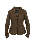 brown suede blazer