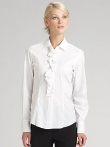 Minimal ruffles work better for us over-40 gals.