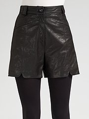 high waist leather shorts no!!!!