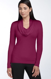 _5956329 If you have a great waist show it off in a form fitting cowl neck