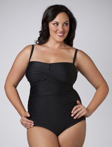 This black suit is so pretty and looks good on all shapes! (www.fashionbug.com)
