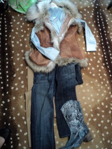 blue boot with jeans