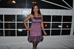 purple party dress