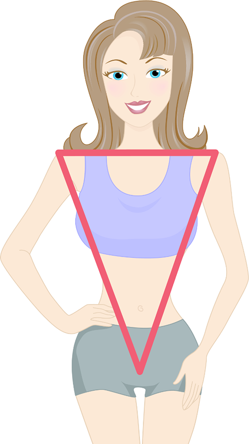 inverted triangle body type
