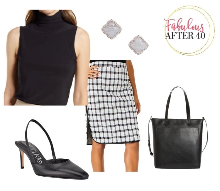 Fall work outfits- Plaid Pencil Skirt