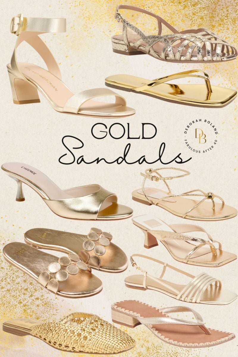 gold sandals spring and summer 2026