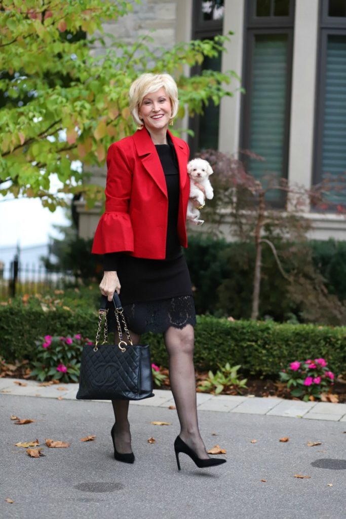 ruffle coat and dog