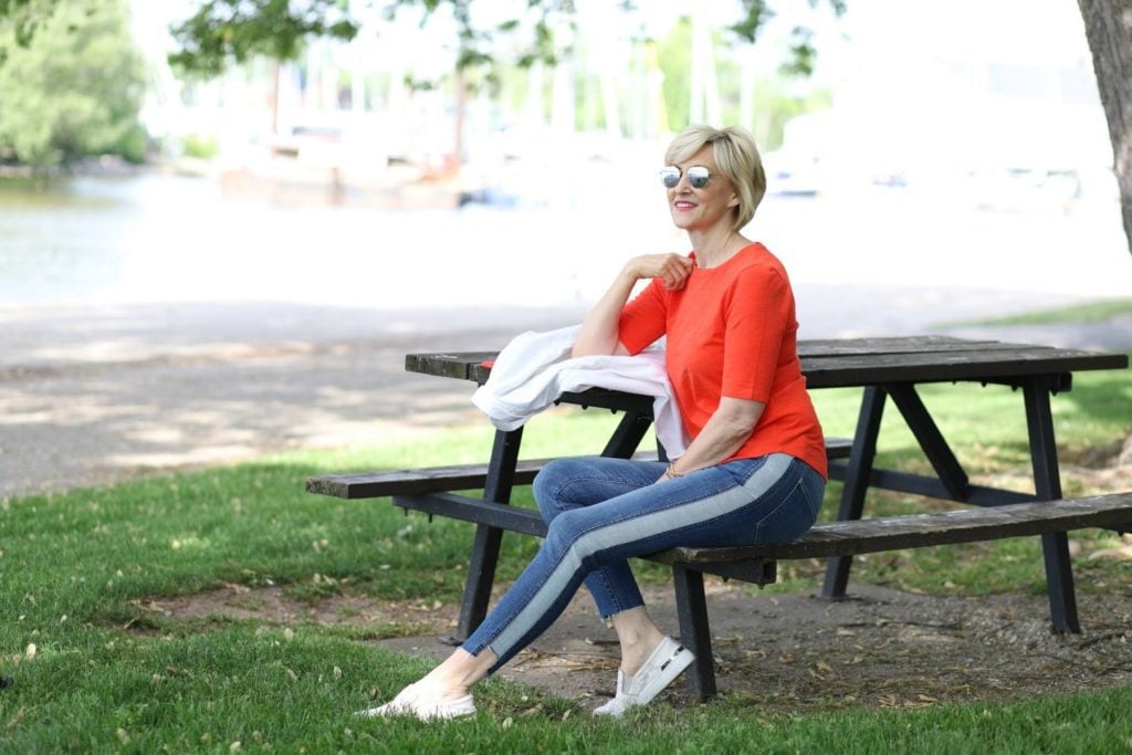 striped jeans Deborah Boland 7
