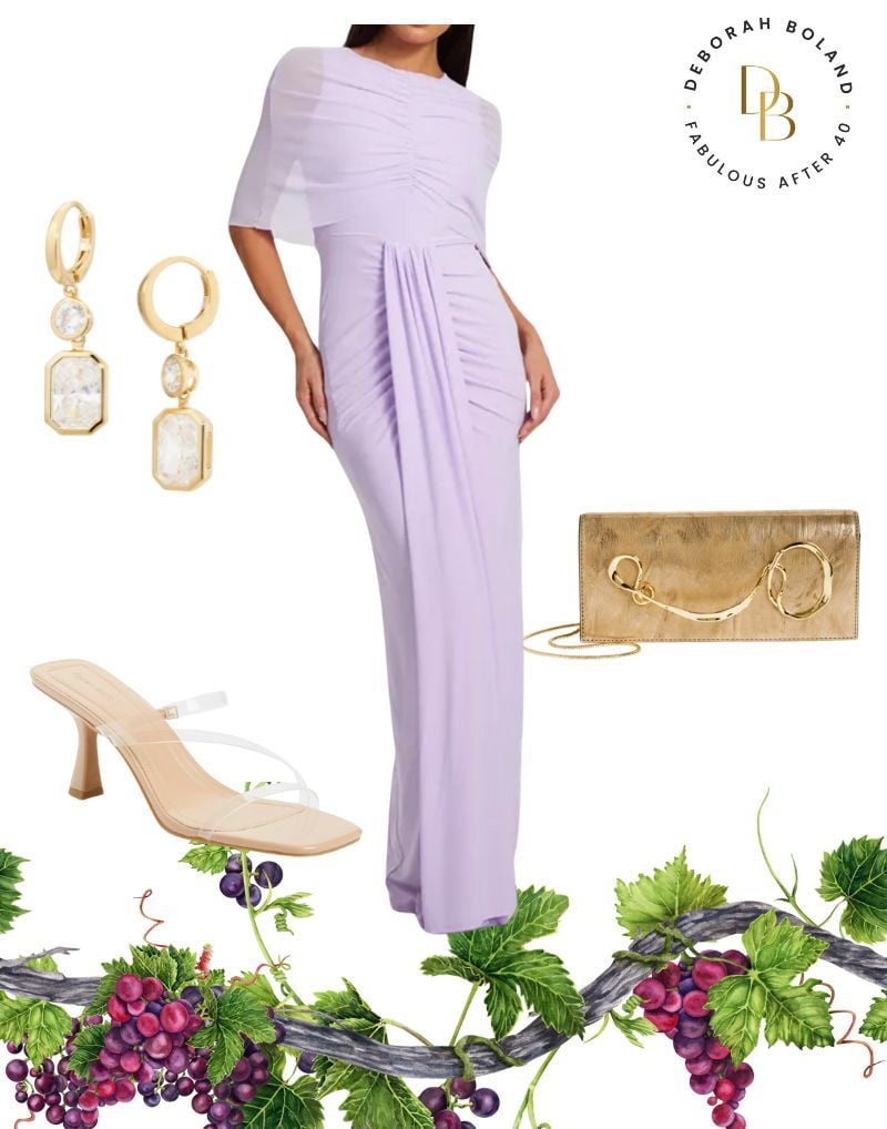 Lavender Winery Wedding Guest Dress