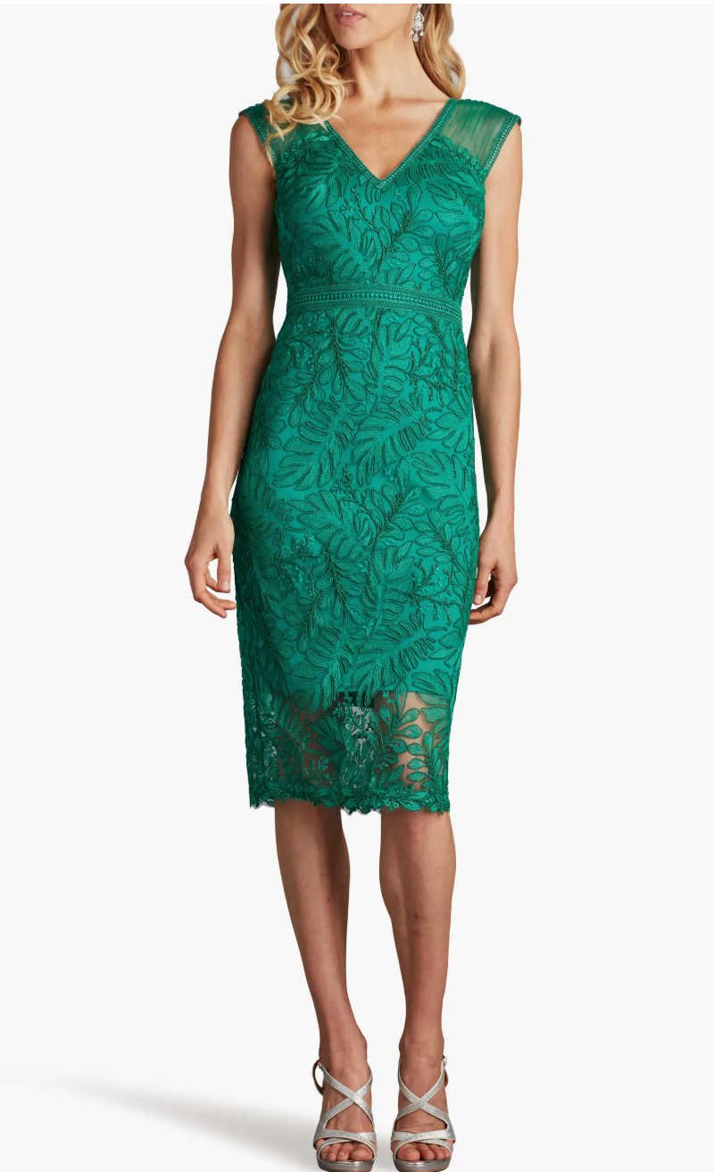 Green lace dress