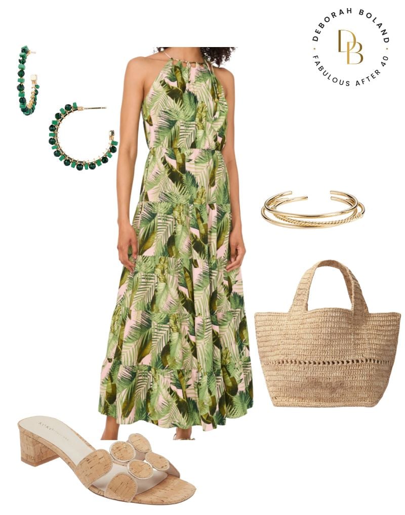 Casual Print Maxi Cruise Dress