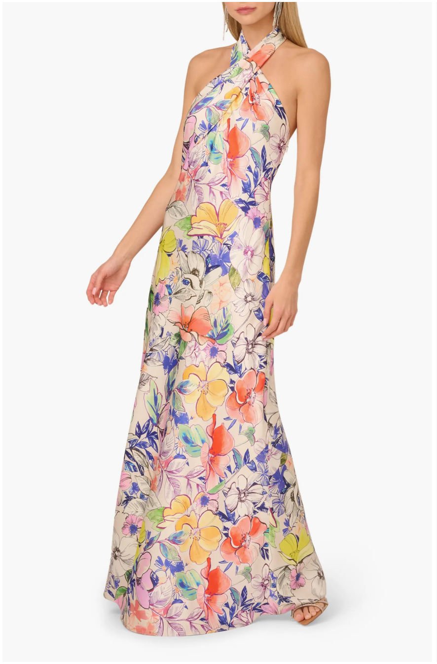 Satin Halter Gown