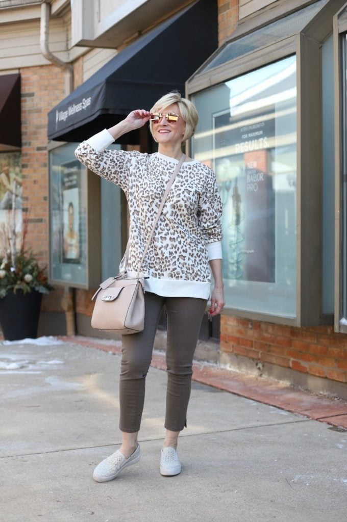 leopard sweatshirt pants