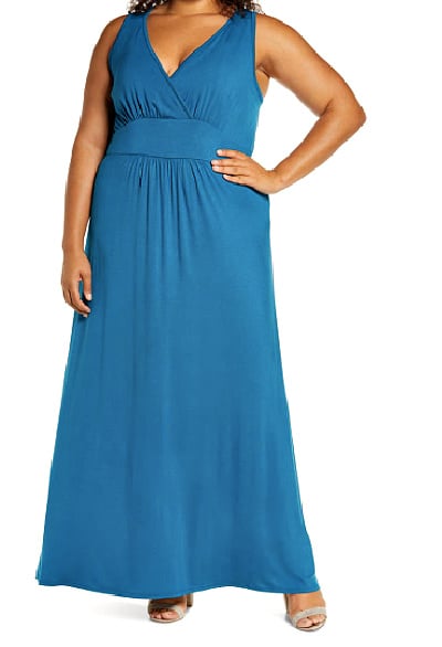 flattering maxi dress for curves