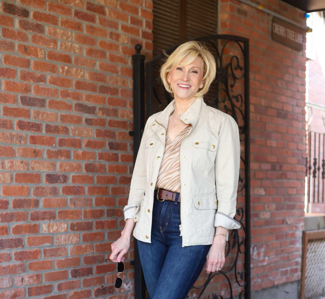 A Subtle, Classy Way to Wear a Zebra Print Top