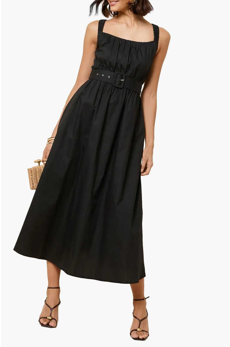 black belted sundress for women over 40
