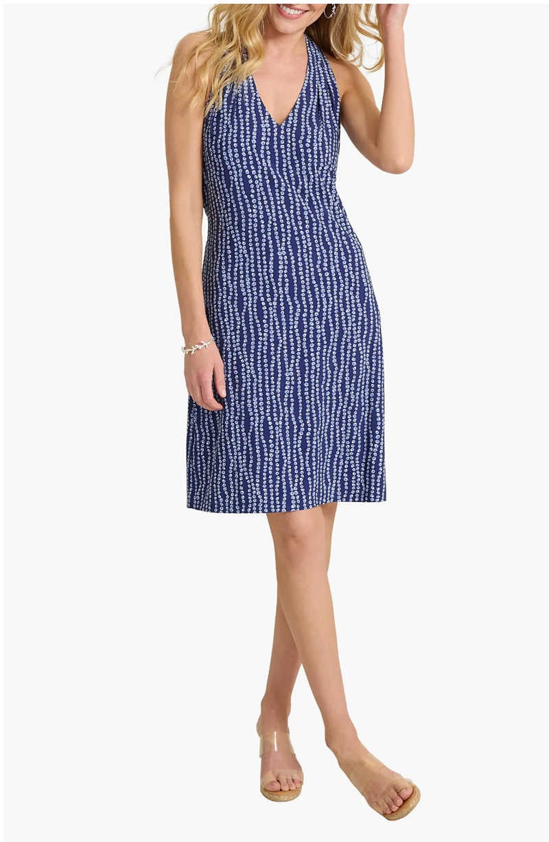 blue racerback summer dress for women over 40