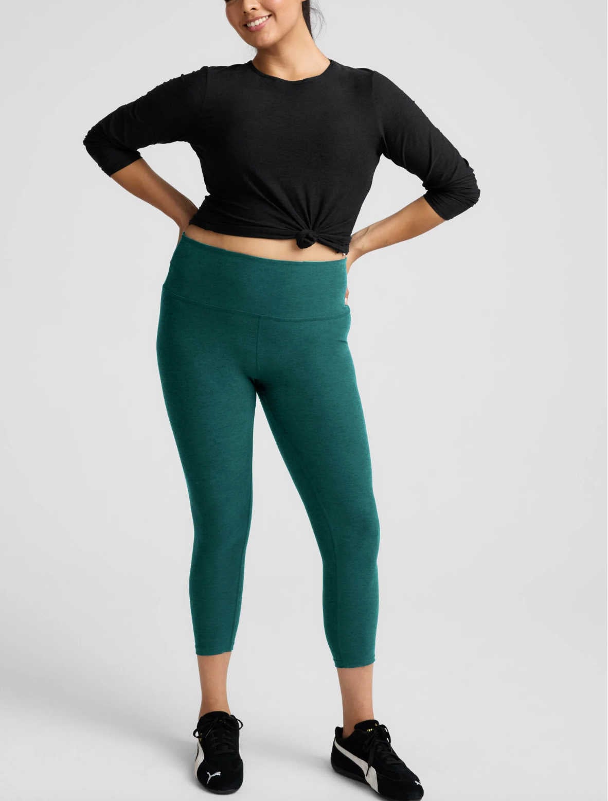 green plus size workout leggings