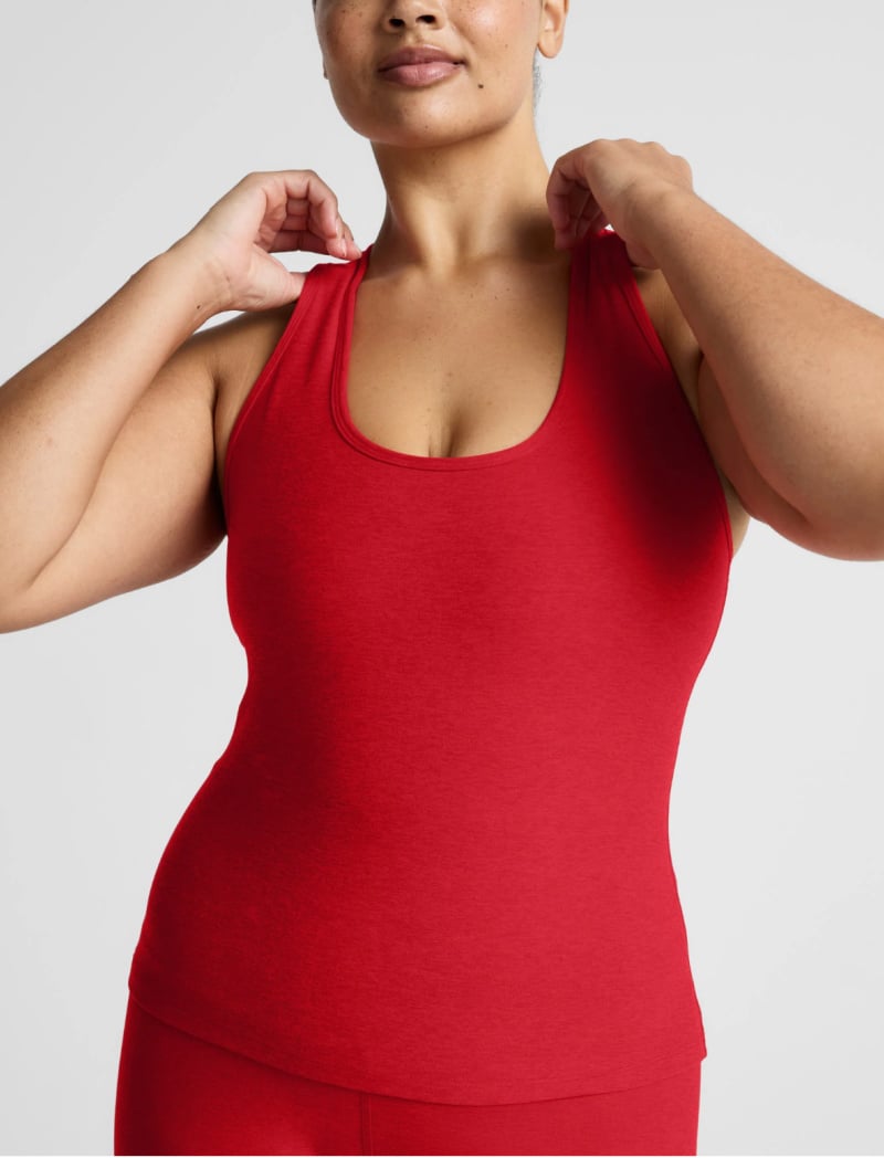 plus size workout wear - red top