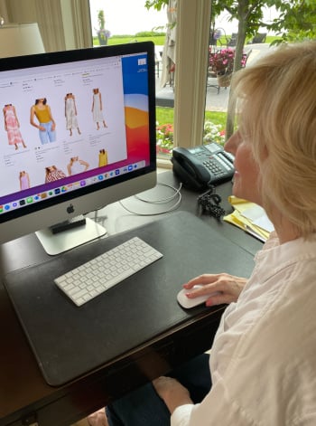 woman shopping online