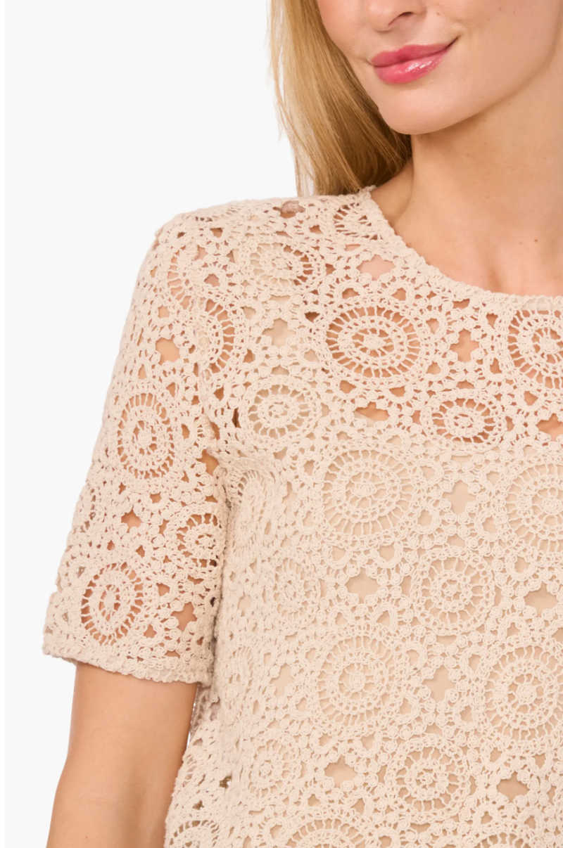 crochet top with camisole