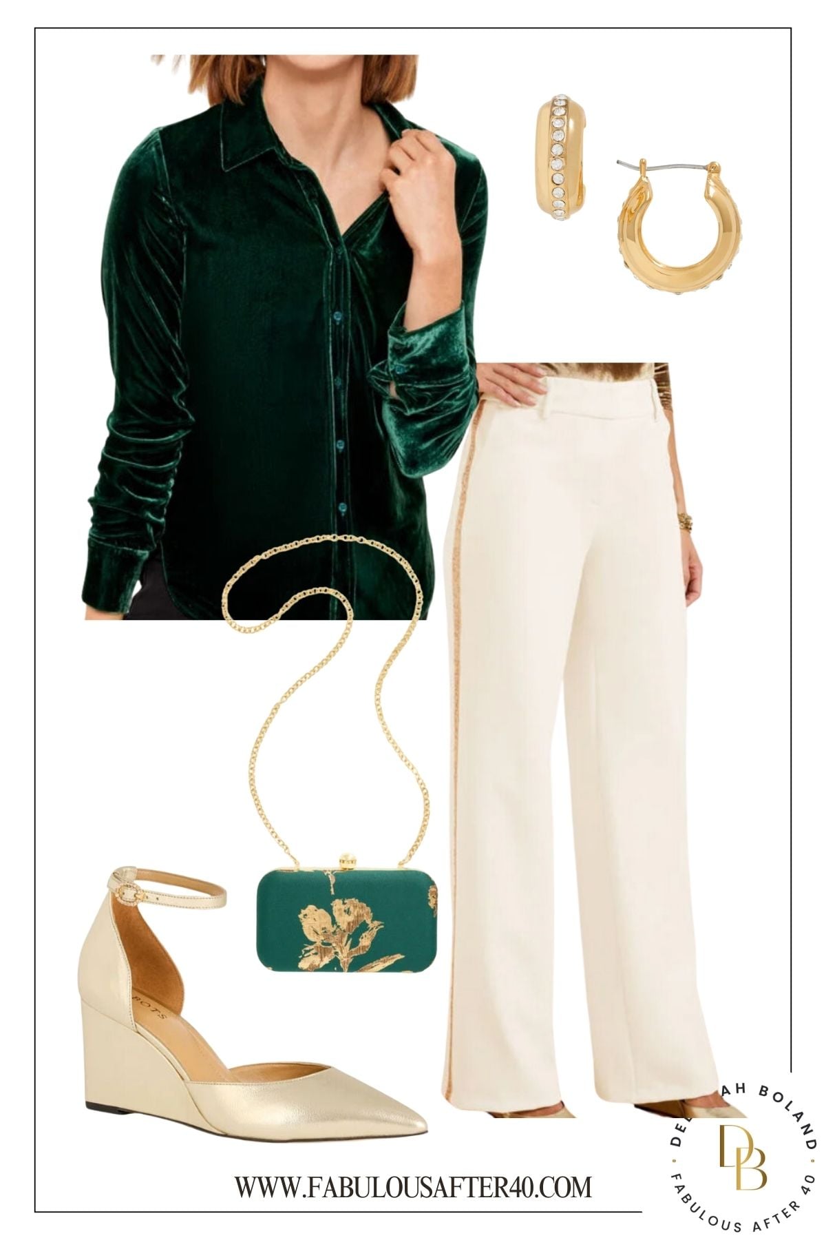 Holiday Velvet tops - green