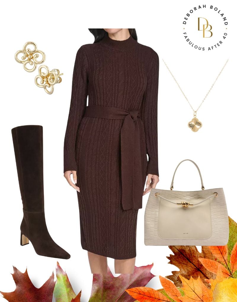 Thanksgiving Sweaterdress outfit