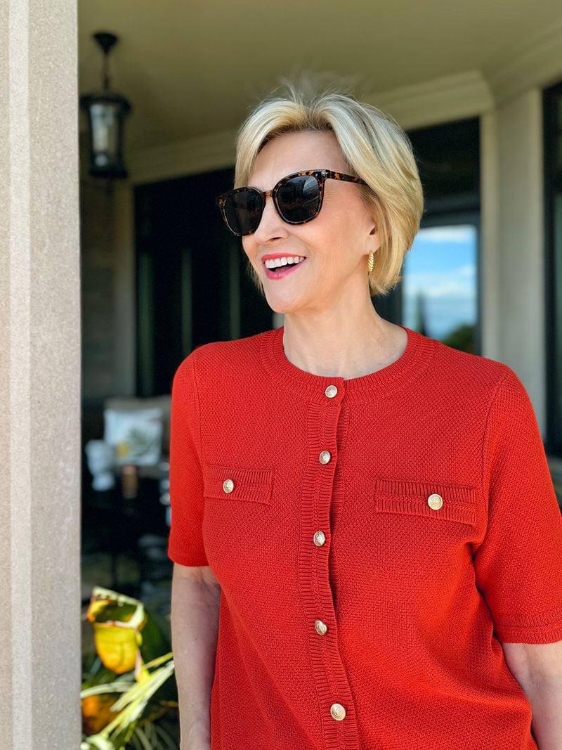Short Sleeve Sweater Jacket