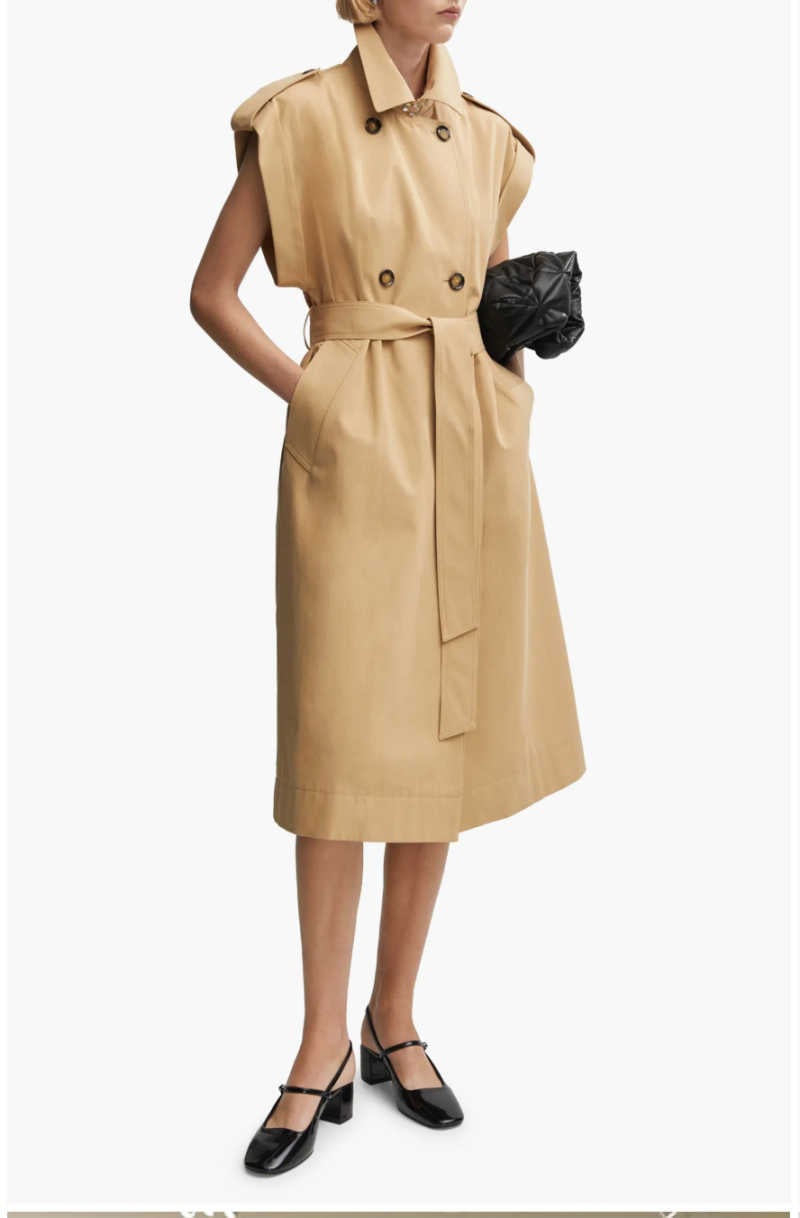 sleeveless trench coat