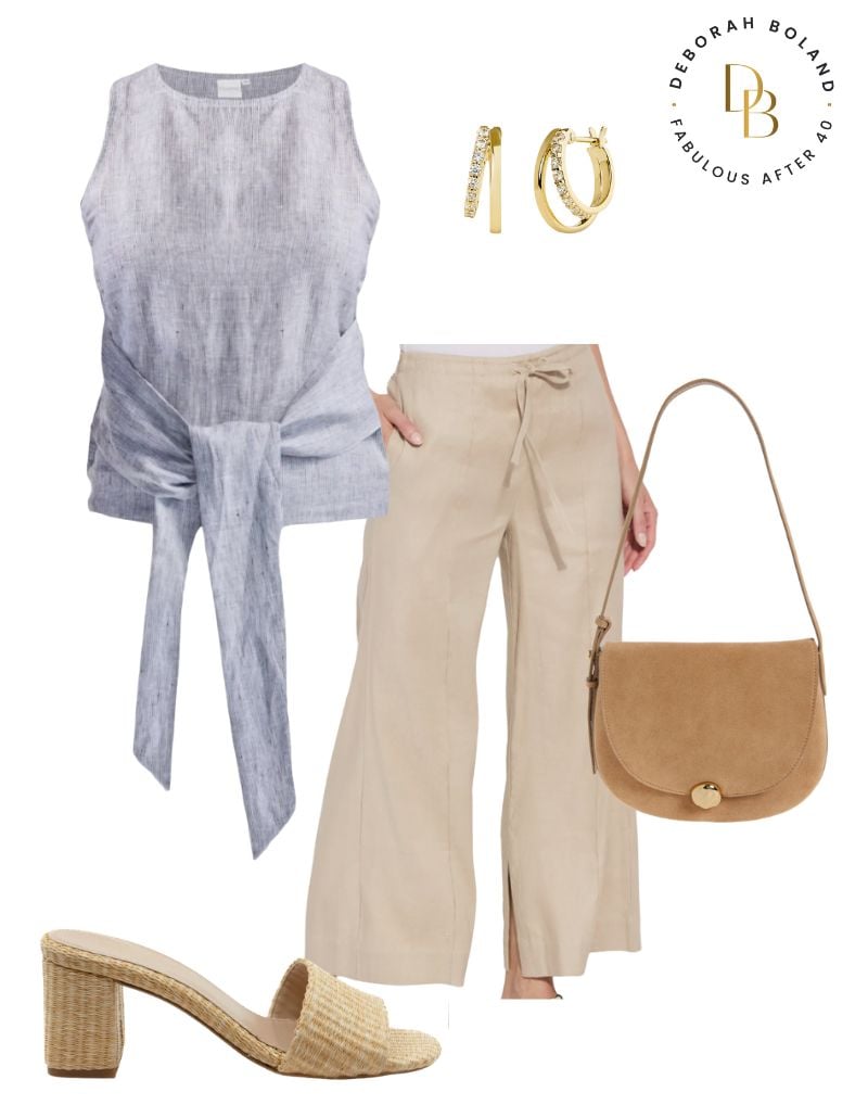 Drawstring Linen Pants