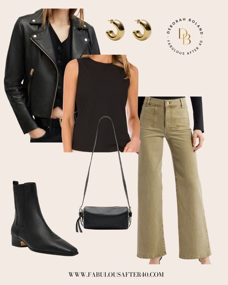 classic black leather moto jacket