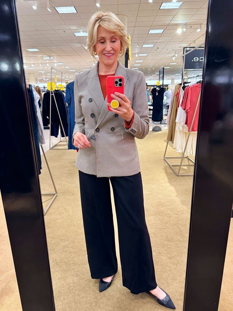 tweed jacket black pants