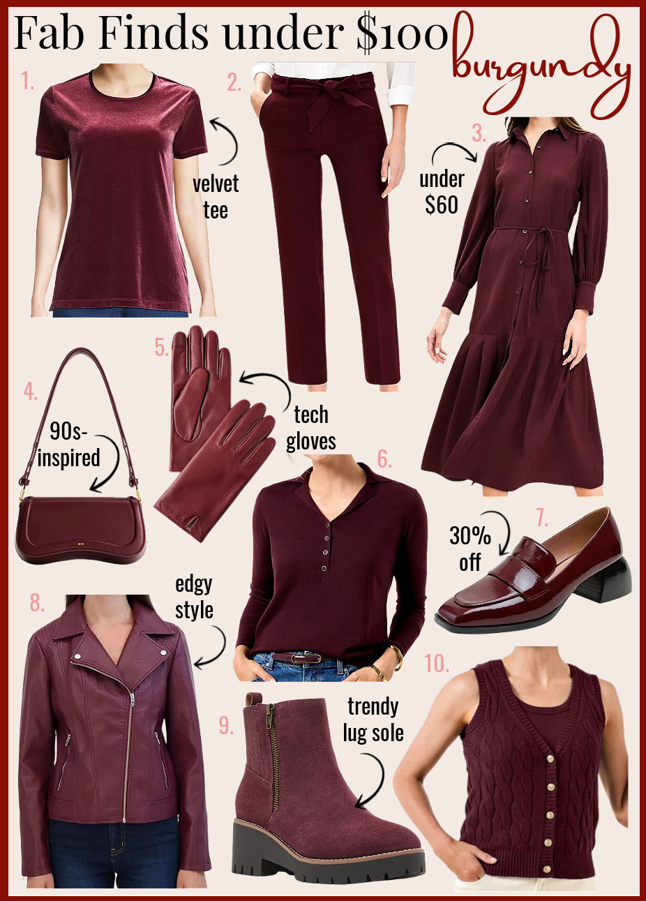 10/29/24: Fab Finds Under $100: Burgundy