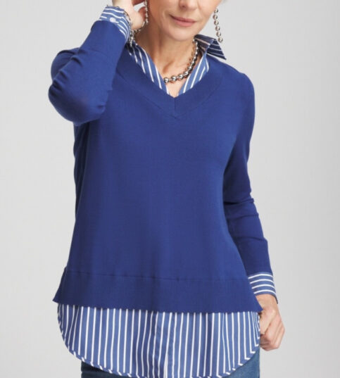 Mixed Media Layered Sweater