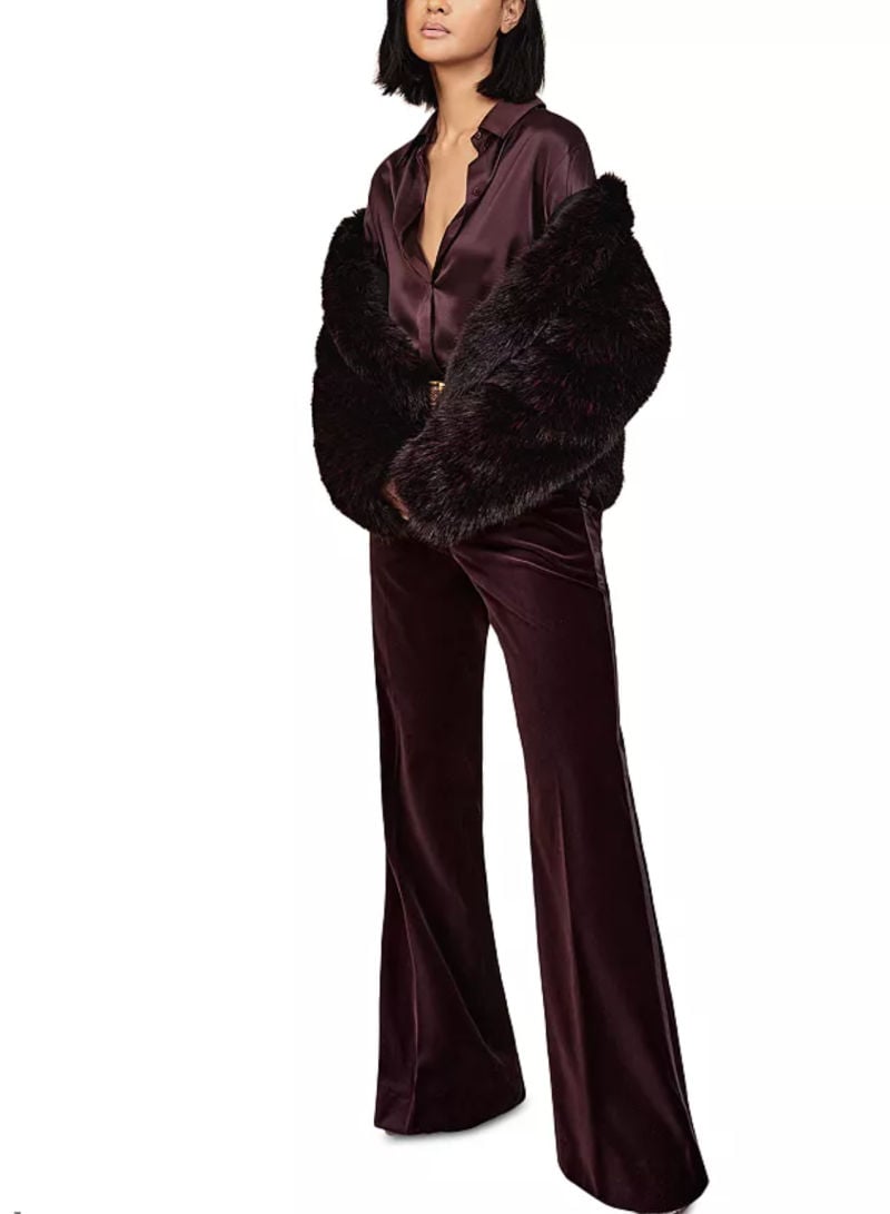 holiday pants - purple velvet