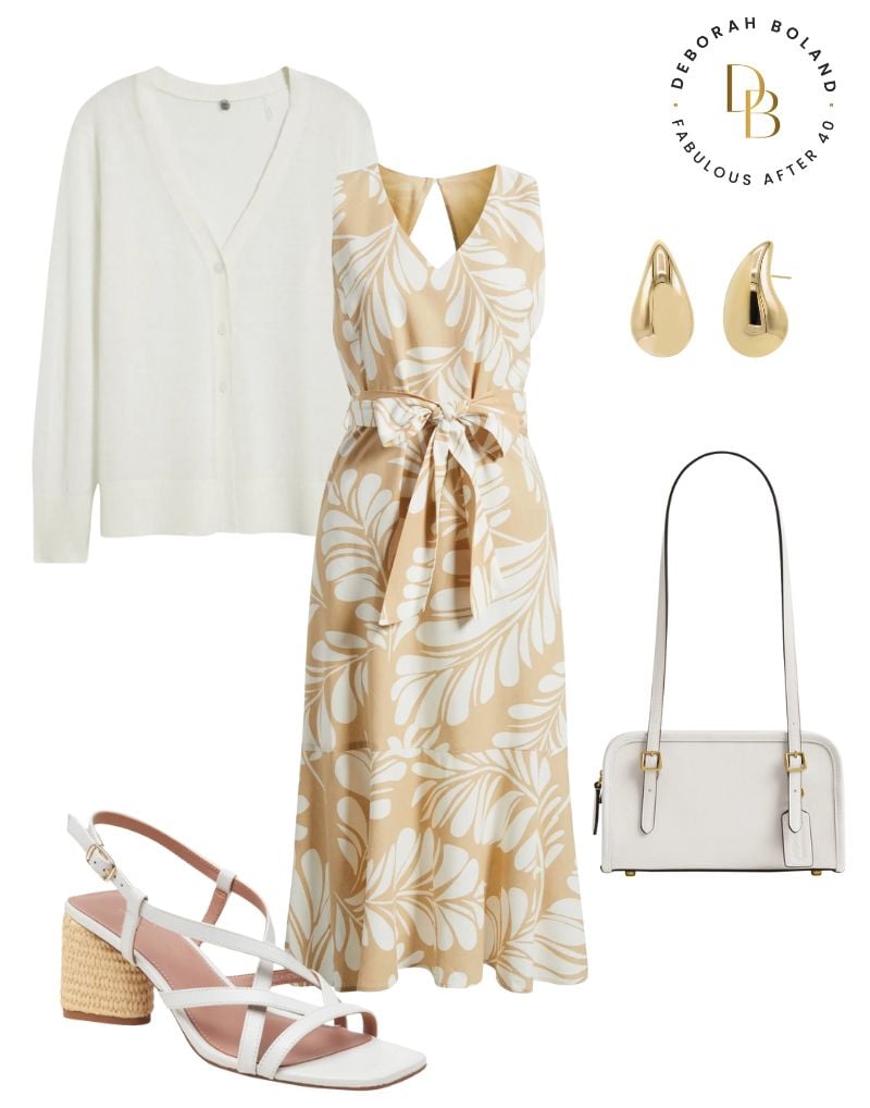 Mother of the Grad - Beige Floral Wrap