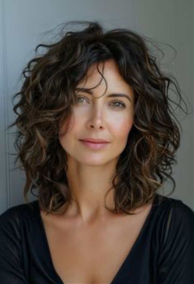 hair trends medium length curly hairstyle