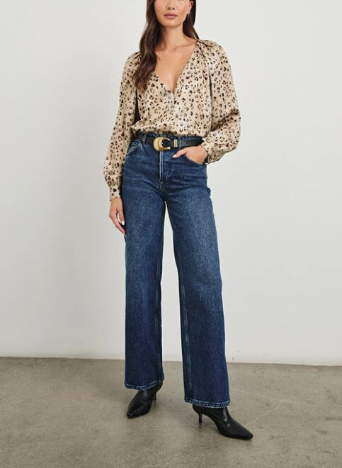 Women Beige Animal Print Shirt With Straight Pants
