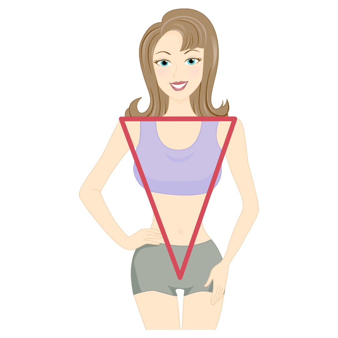 inverted triangle shape HOW TO FIND IF YOU'RE AN INVERTED TRIANGLE FOR WOMEN OVER 40