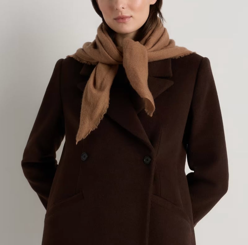 brown square winter scarf