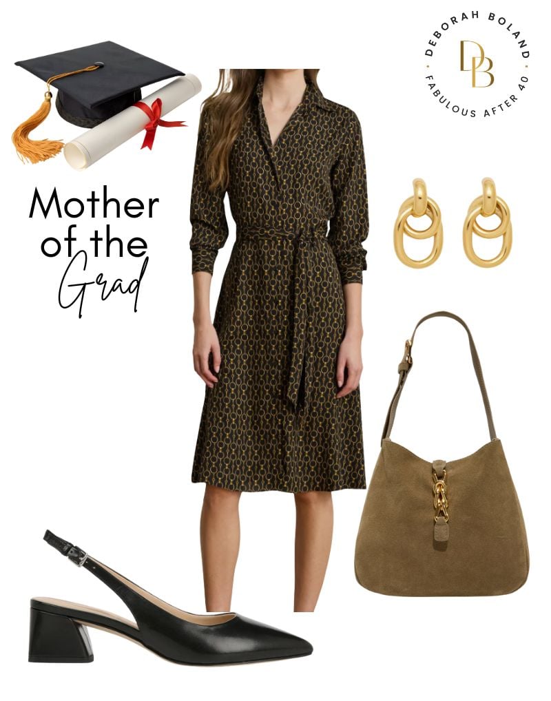What to wear as Mother of the grad - print wrap dress
