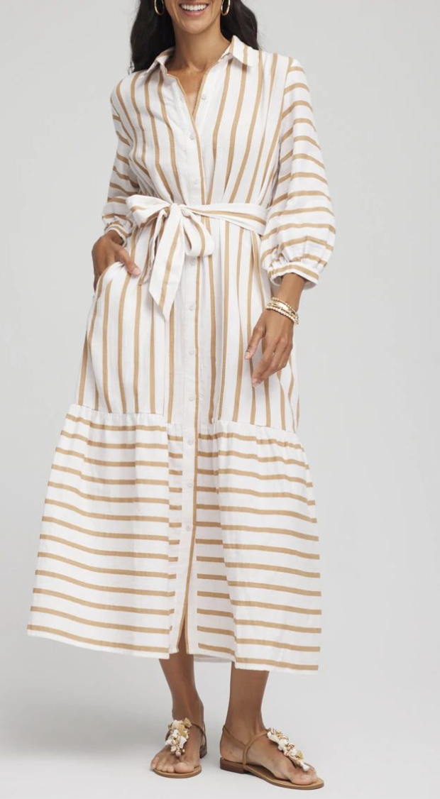 Chico's Cotton-Gauze Shirtdress WHAT TO PACK FOR ITALY SPRING TRIP VACATION SIGHTSEEING DINNER
