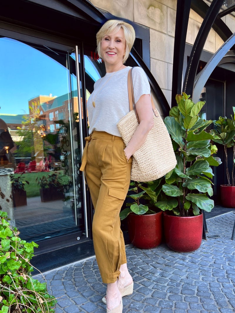 khaki cargo pants