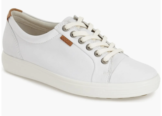 White Leather Sneaker for Travel