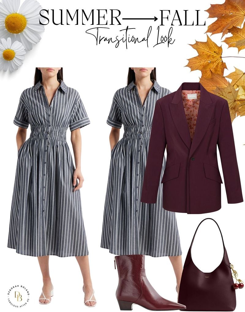 Transitional look dress summer to fall