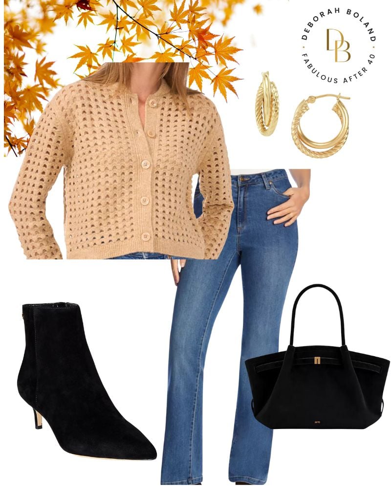 Cardigans - Tan Perforated