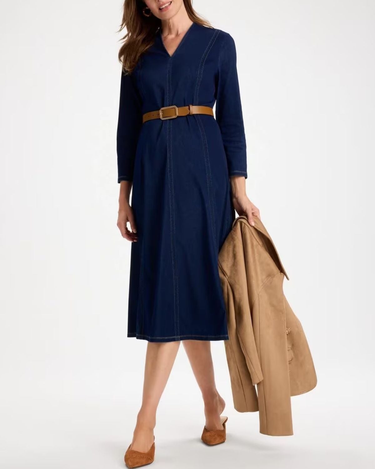 Fall Dark Denim Dress