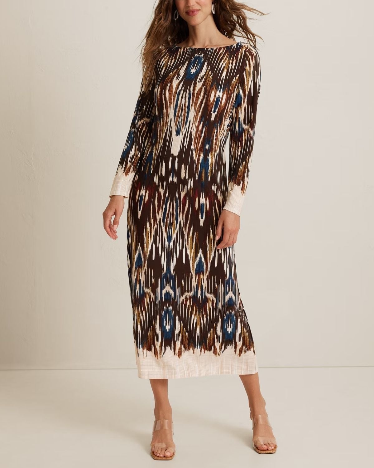 Carmela Riviera Sands Long-Sleeve Midi Dress