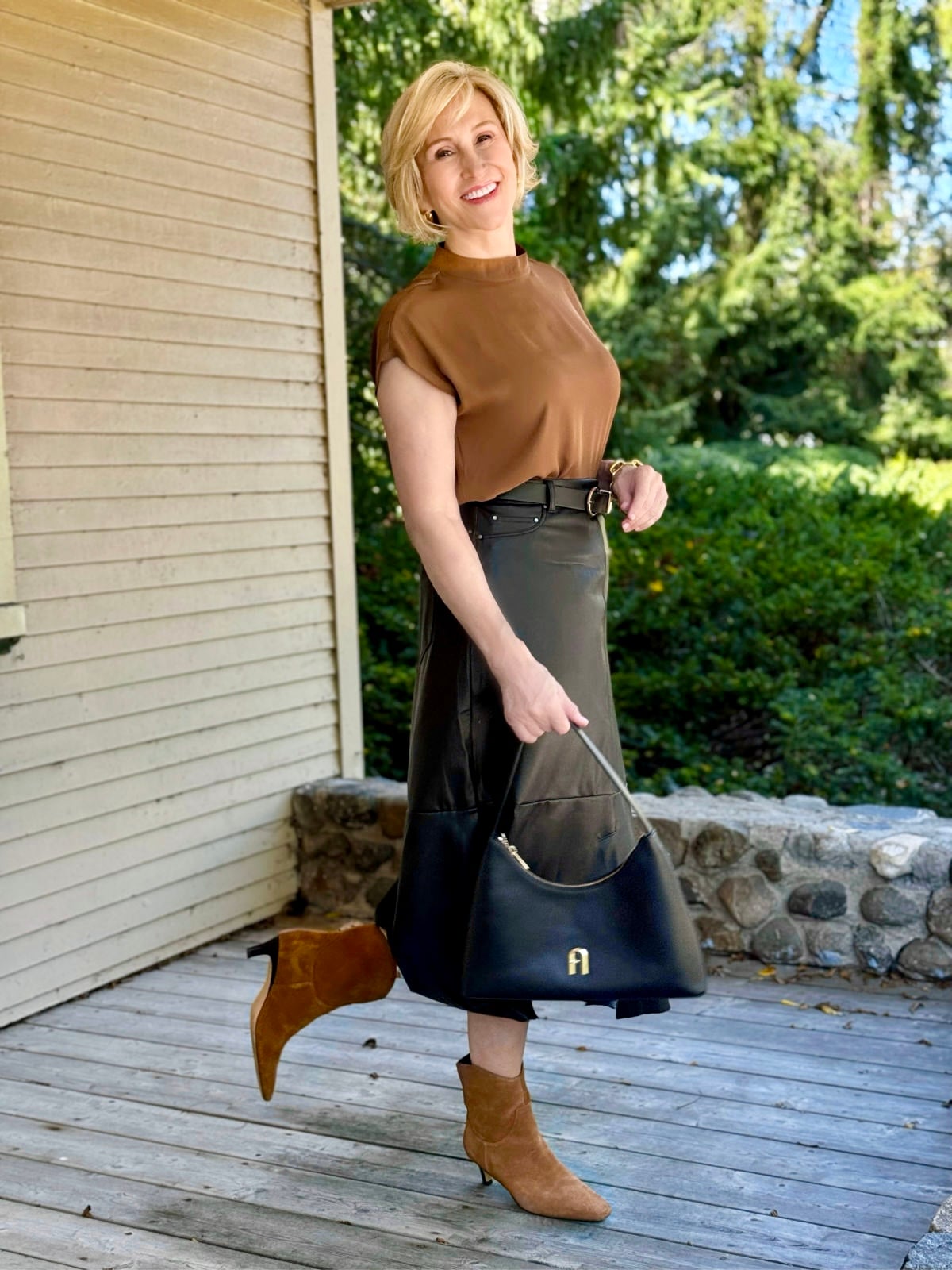 ankle booties with a skirt