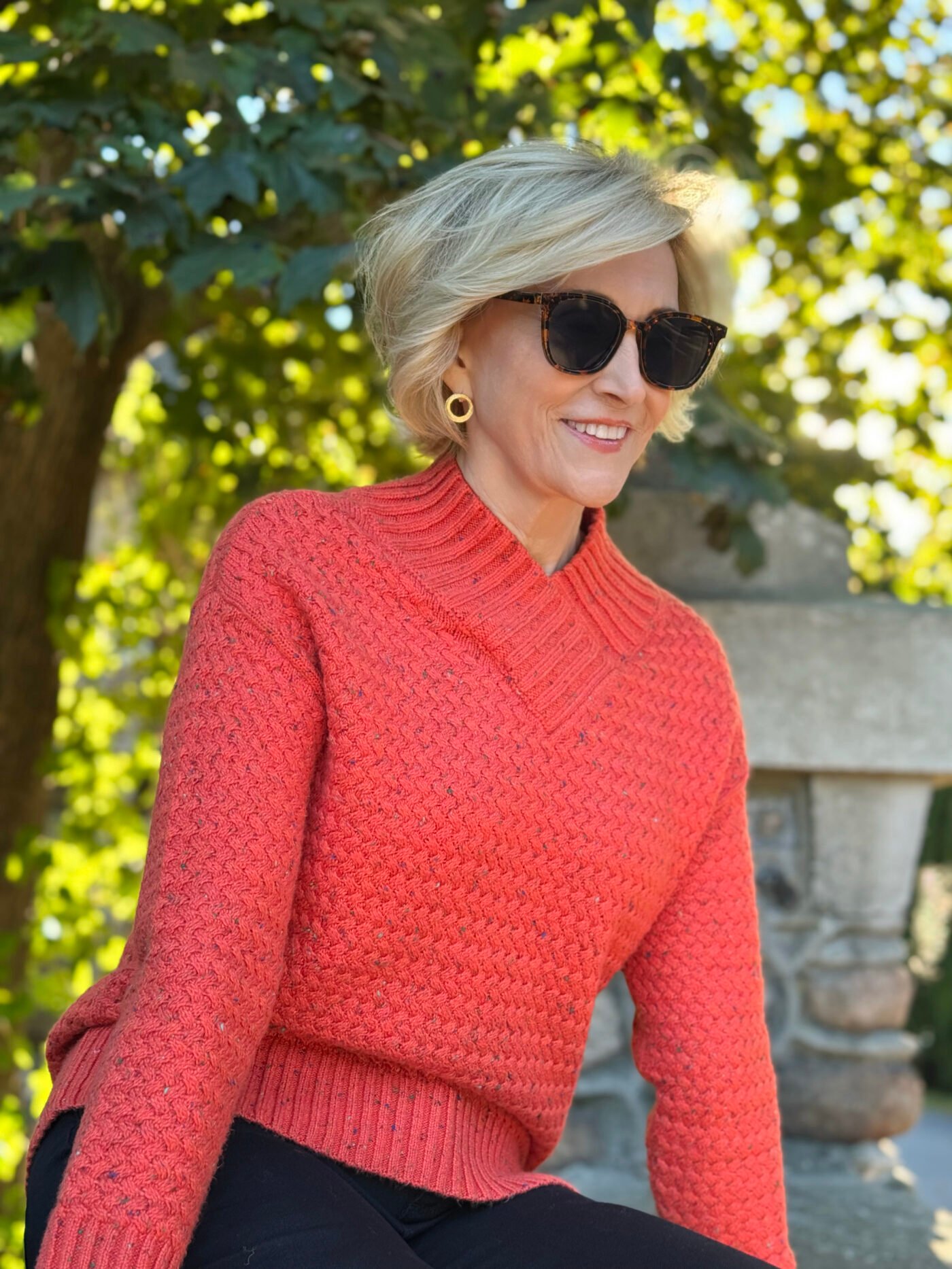 TURTLENECK ALTERNATIVES FOR WOMEN OVER 40 CROSSOVER V NECKLINE SWEATER